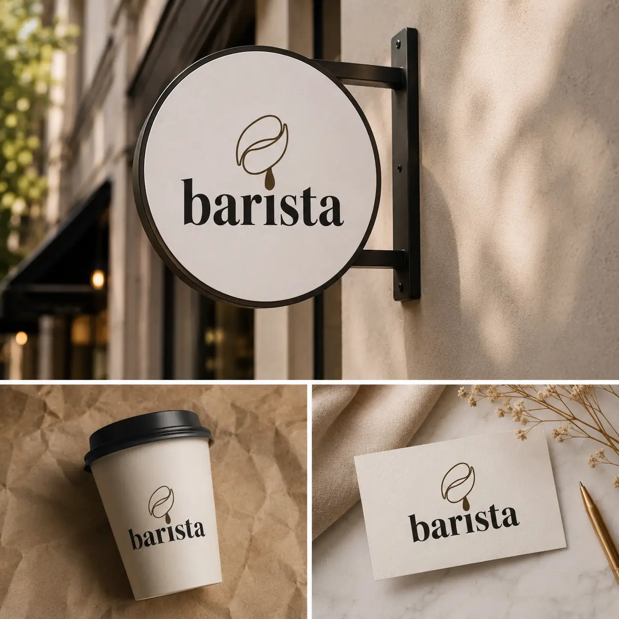 Barista kávézó logó
