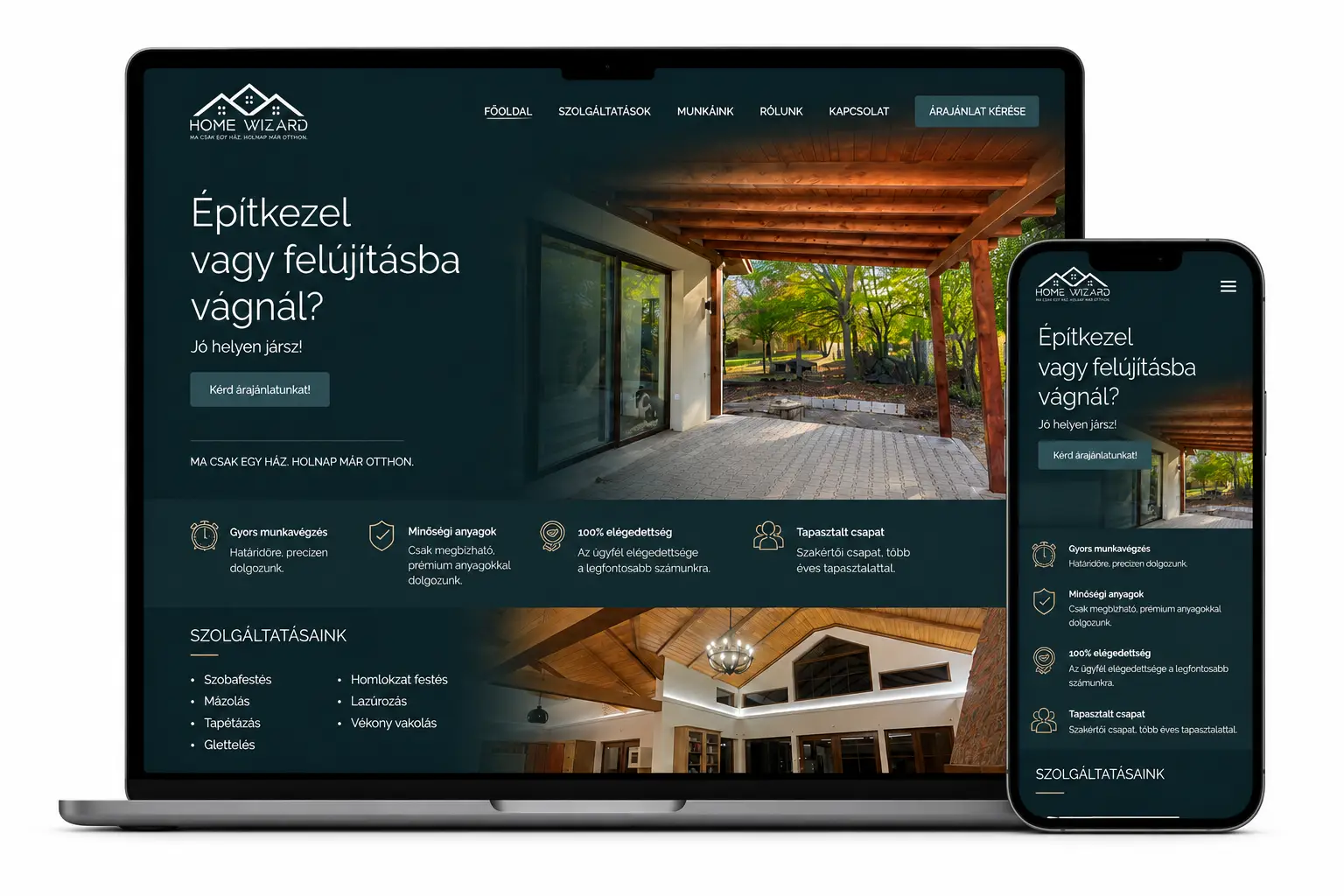 Weboldal koncepció – wellness oldal